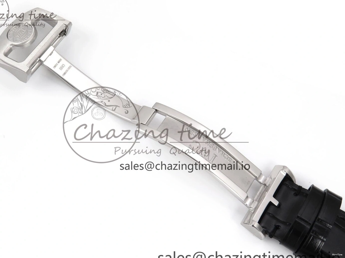 MIROTIME 0302 OnTrend Portugieser Automatic 42mm SS APSF 1:1 Best Edition White RG Dial on Black Leather Strap A 7010